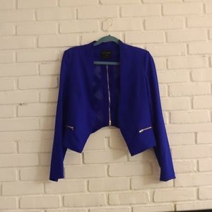 Blue zipper jacket